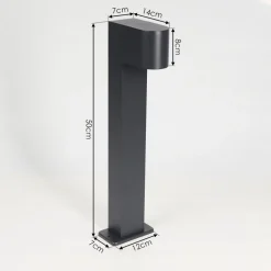 Borne Lumineuse Kingstown Anthracite, 1 Lumiere