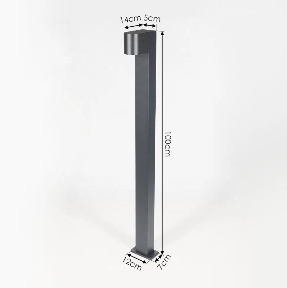 Borne Lumineuse Kingstown Anthracite, 1 Lumiere