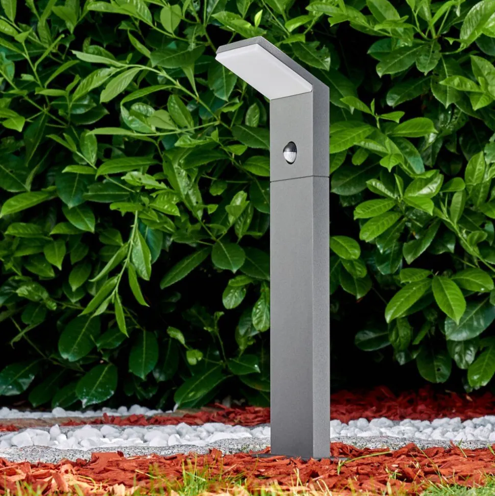 Borne Lumineuse Korup Led Anthracite, 1 Lumiere, Detecteur De Mouvement