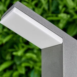 Borne Lumineuse Korup Led Anthracite, 1 Lumiere, Detecteur De Mouvement