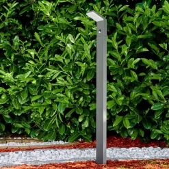 Borne Lumineuse Korup Led Anthracite, 1 Lumiere, Detecteur De Mouvement