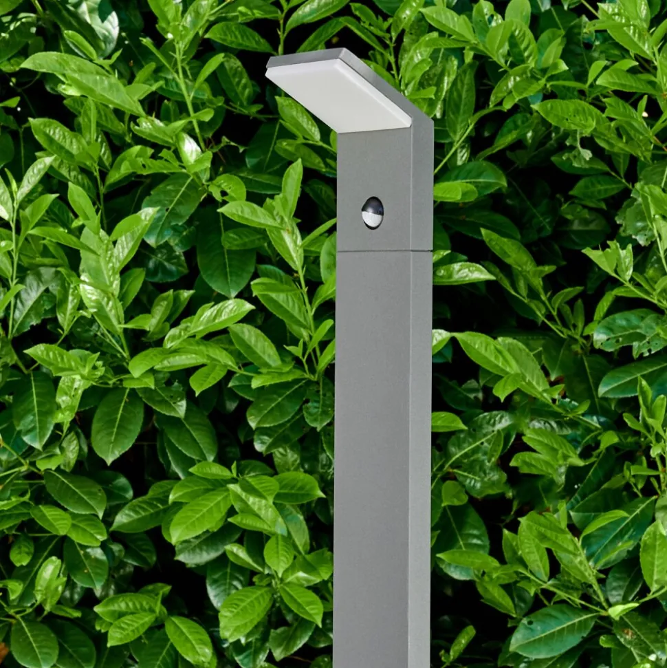 Borne Lumineuse Korup Led Anthracite, 1 Lumiere, Detecteur De Mouvement