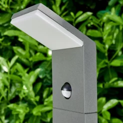 Borne Lumineuse Korup Led Anthracite, 1 Lumiere, Detecteur De Mouvement