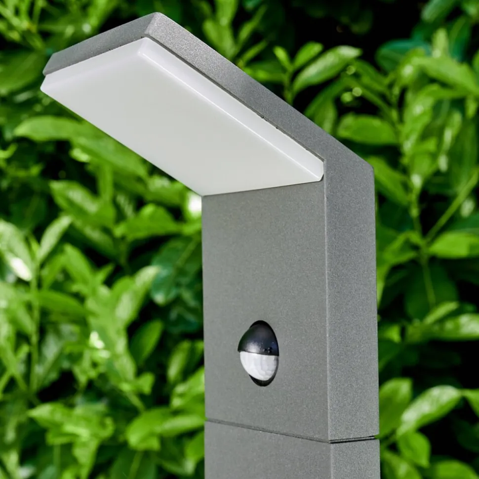 Borne Lumineuse Korup Led Anthracite, 1 Lumiere, Detecteur De Mouvement