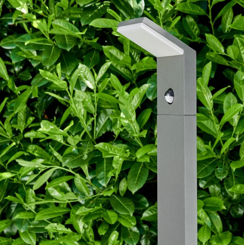Borne Lumineuse Korup Led Anthracite, 1 Lumiere, Detecteur De Mouvement