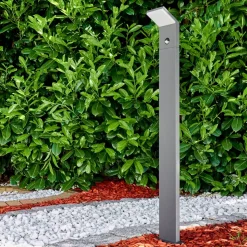 Borne Lumineuse Korup Led Anthracite, 1 Lumiere, Detecteur De Mouvement