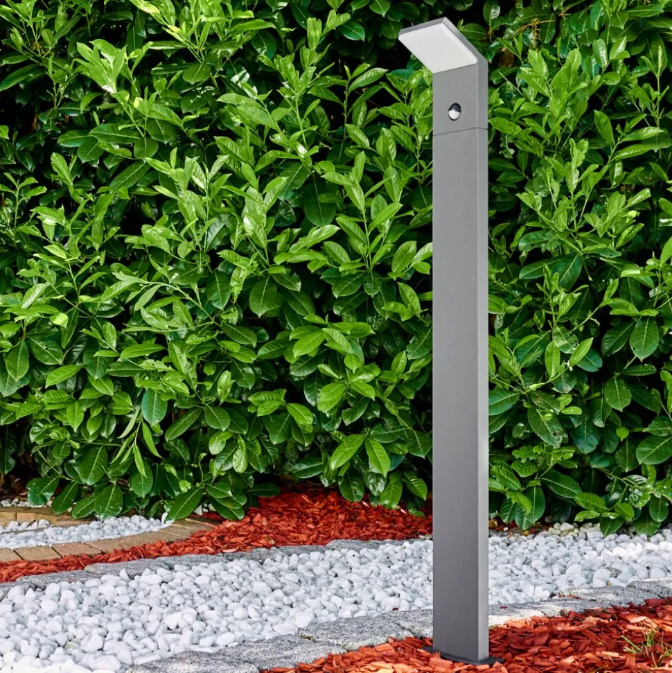 Borne Lumineuse Korup Led Anthracite, 1 Lumiere, Detecteur De Mouvement