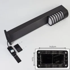 Borne Lumineuse Kurola Noir, 1 Lumiere