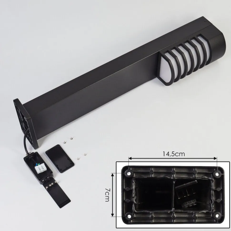 Borne Lumineuse Kurola Noir, 1 Lumiere