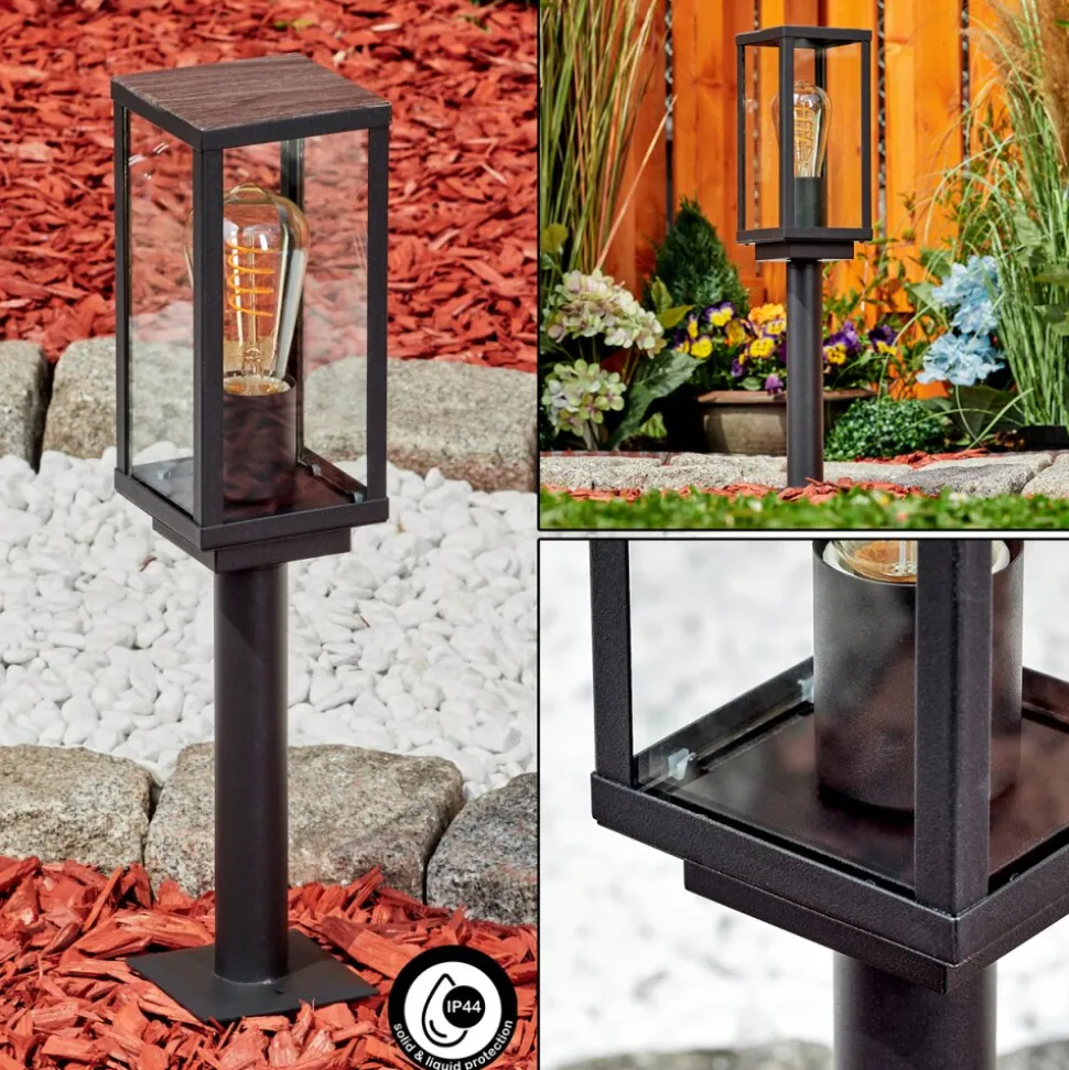 Borne Lumineuse Lapa Noir, 1 Lumiere