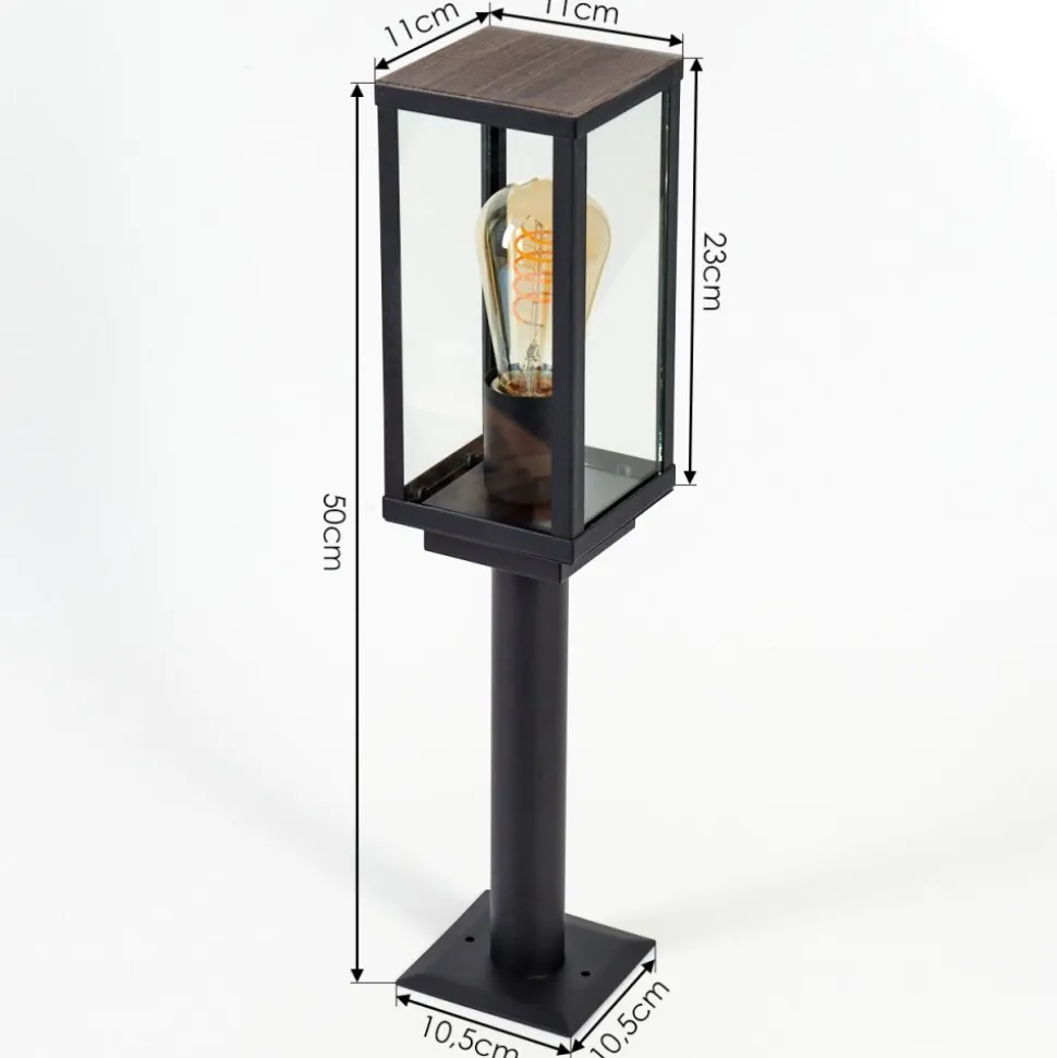 Borne Lumineuse Lapa Noir, 1 Lumiere