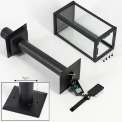 Borne Lumineuse Lapa Noir, 1 Lumiere