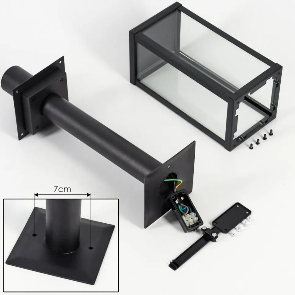 Borne Lumineuse Lapa Noir, 1 Lumiere