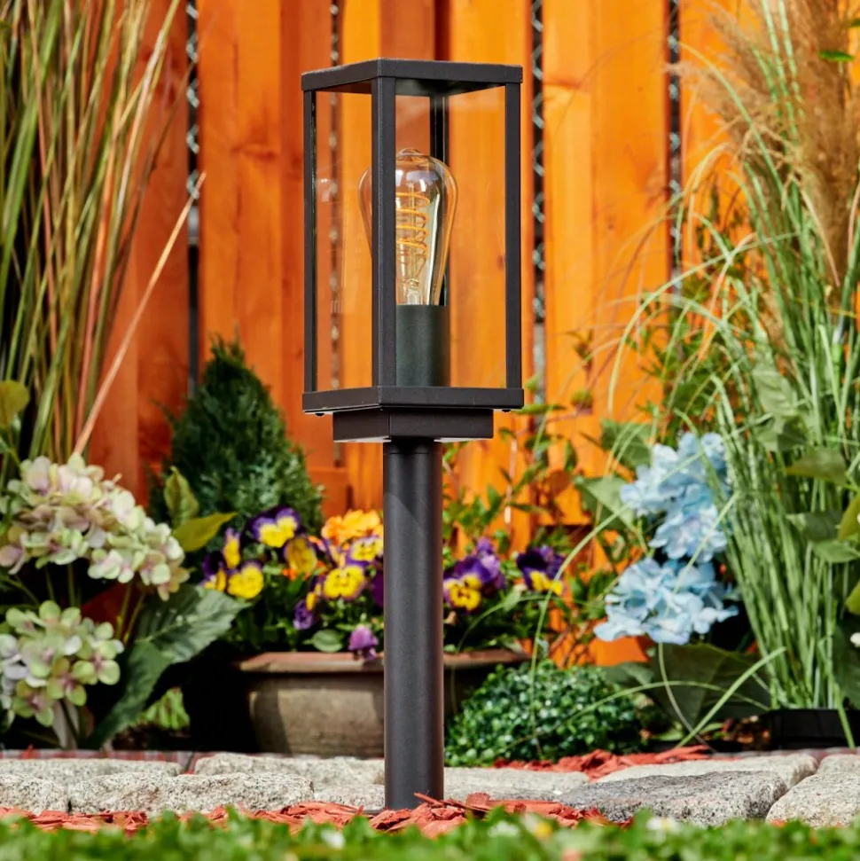Borne Lumineuse Lapa Noir, 1 Lumiere