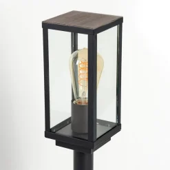 Borne Lumineuse Lapa Noir, 1 Lumiere