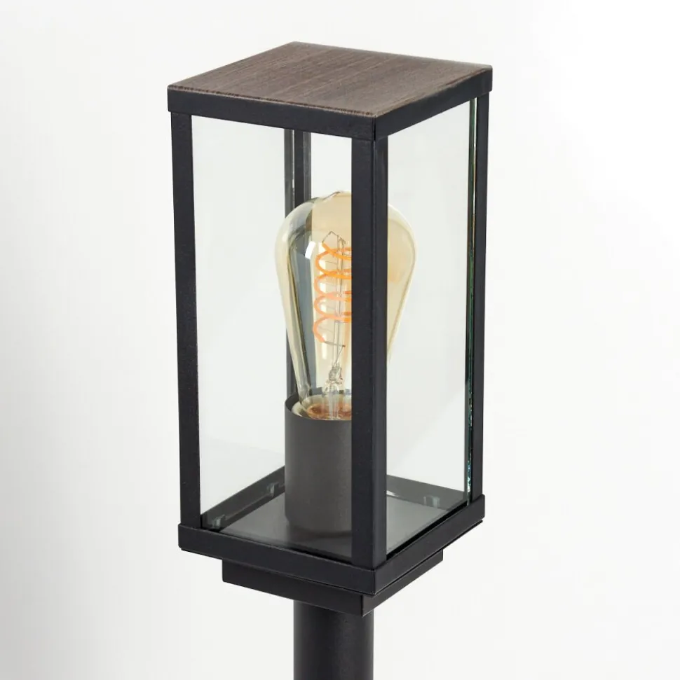 Borne Lumineuse Lapa Noir, 1 Lumiere