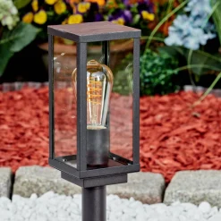 Borne Lumineuse Lapa Noir, 1 Lumiere