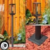 Borne Lumineuse Lapa Noir, 1 Lumiere