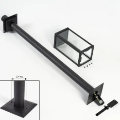 Borne Lumineuse Lapa Noir, 1 Lumiere