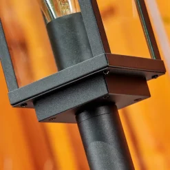 Borne Lumineuse Lapa Noir, 1 Lumiere