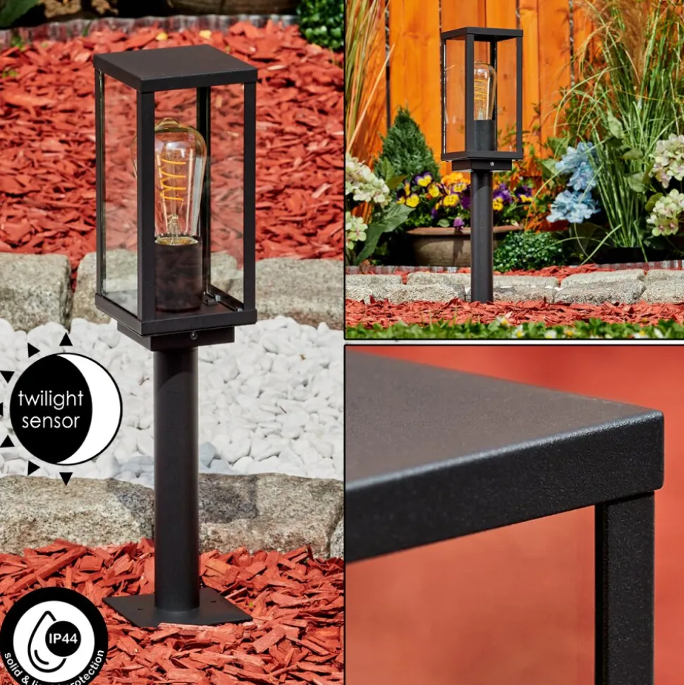 Borne Lumineuse Lapa Noir, 1 Lumiere