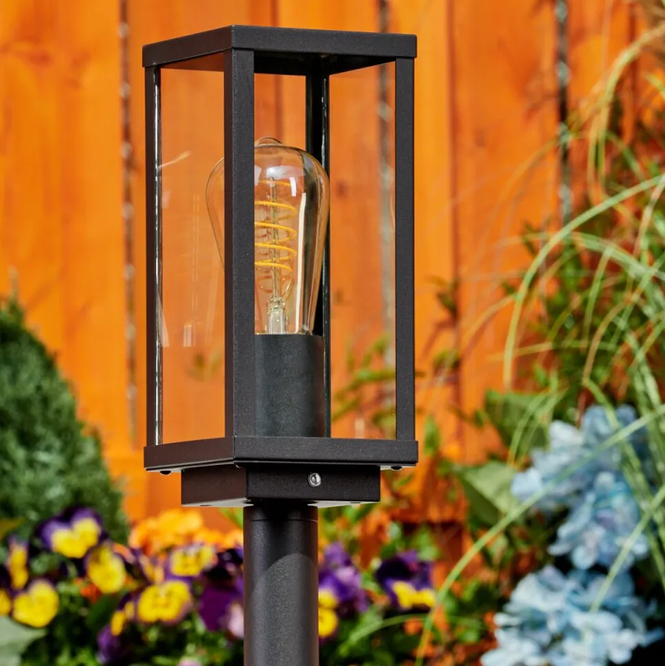 Borne Lumineuse Lapa Noir, 1 Lumiere