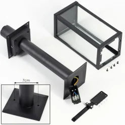 Borne Lumineuse Lapa Noir, 1 Lumiere