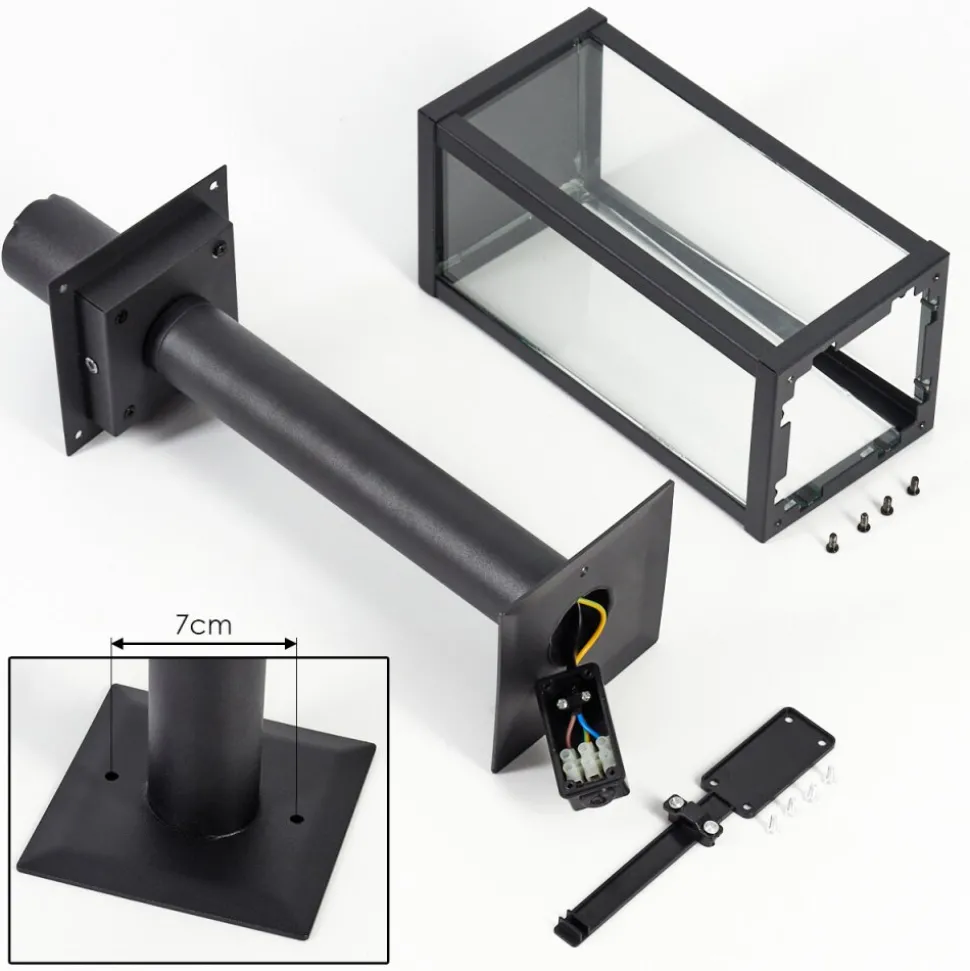 Borne Lumineuse Lapa Noir, 1 Lumiere