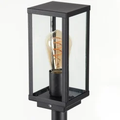 Borne Lumineuse Lapa Noir, 1 Lumiere