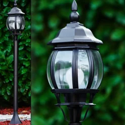 Borne Lumineuse Lentua Noir, 1 Lumiere