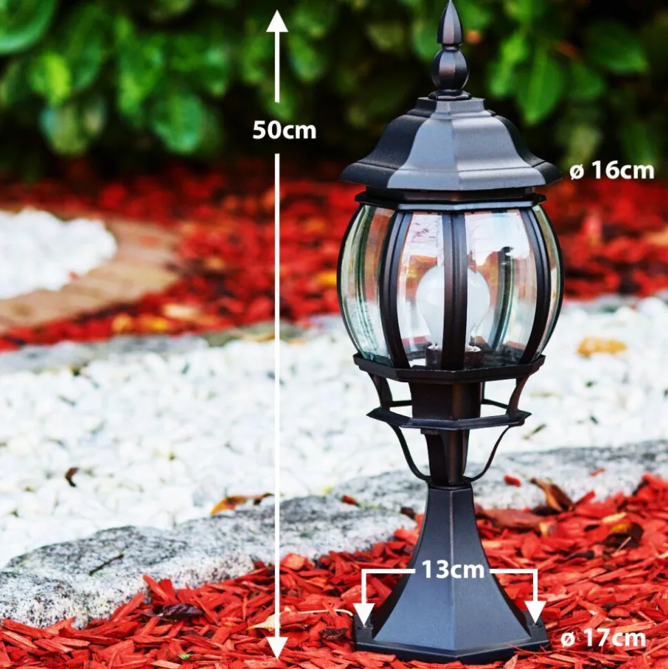 Borne Lumineuse Lentua Noir, 1 Lumiere