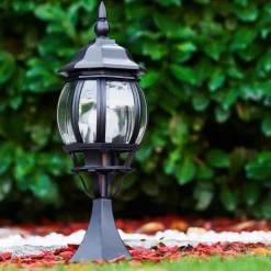 Borne Lumineuse Lentua Noir, 1 Lumiere