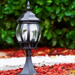 Borne Lumineuse Lentua Noir, 1 Lumiere