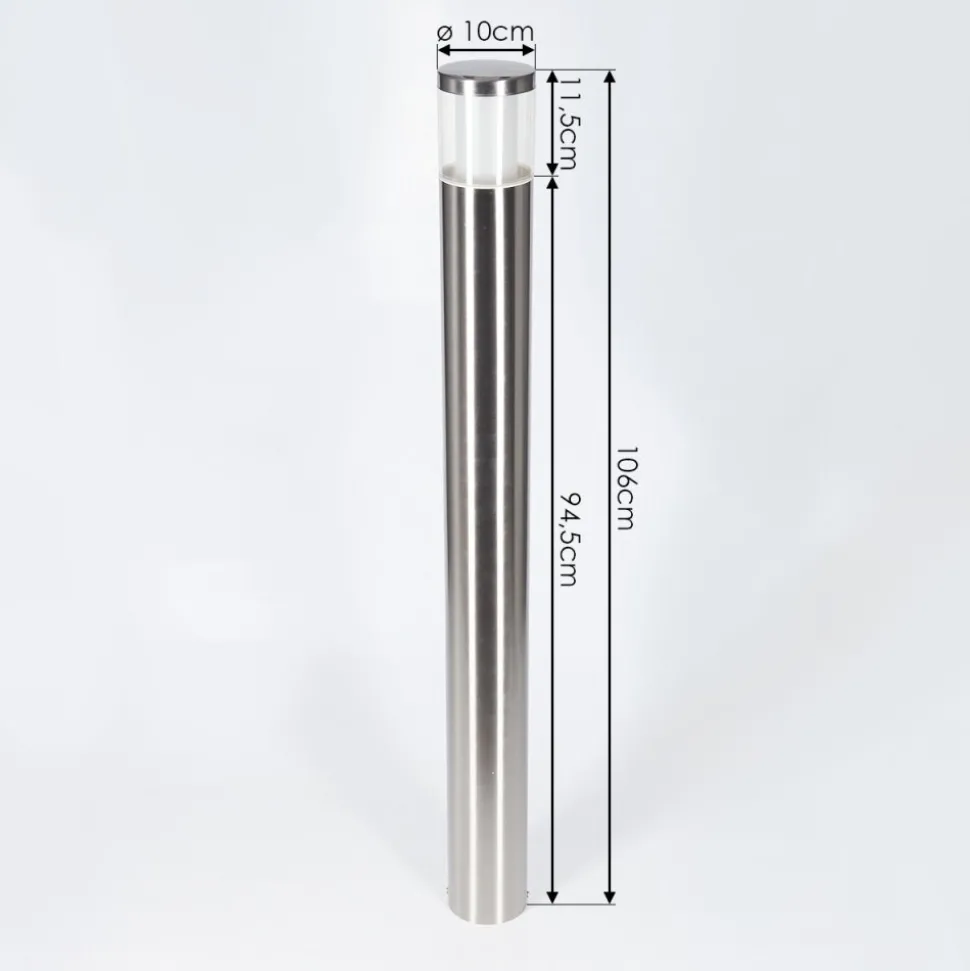 Borne Lumineuse Leon Led Nickel Mat, 1 Lumiere