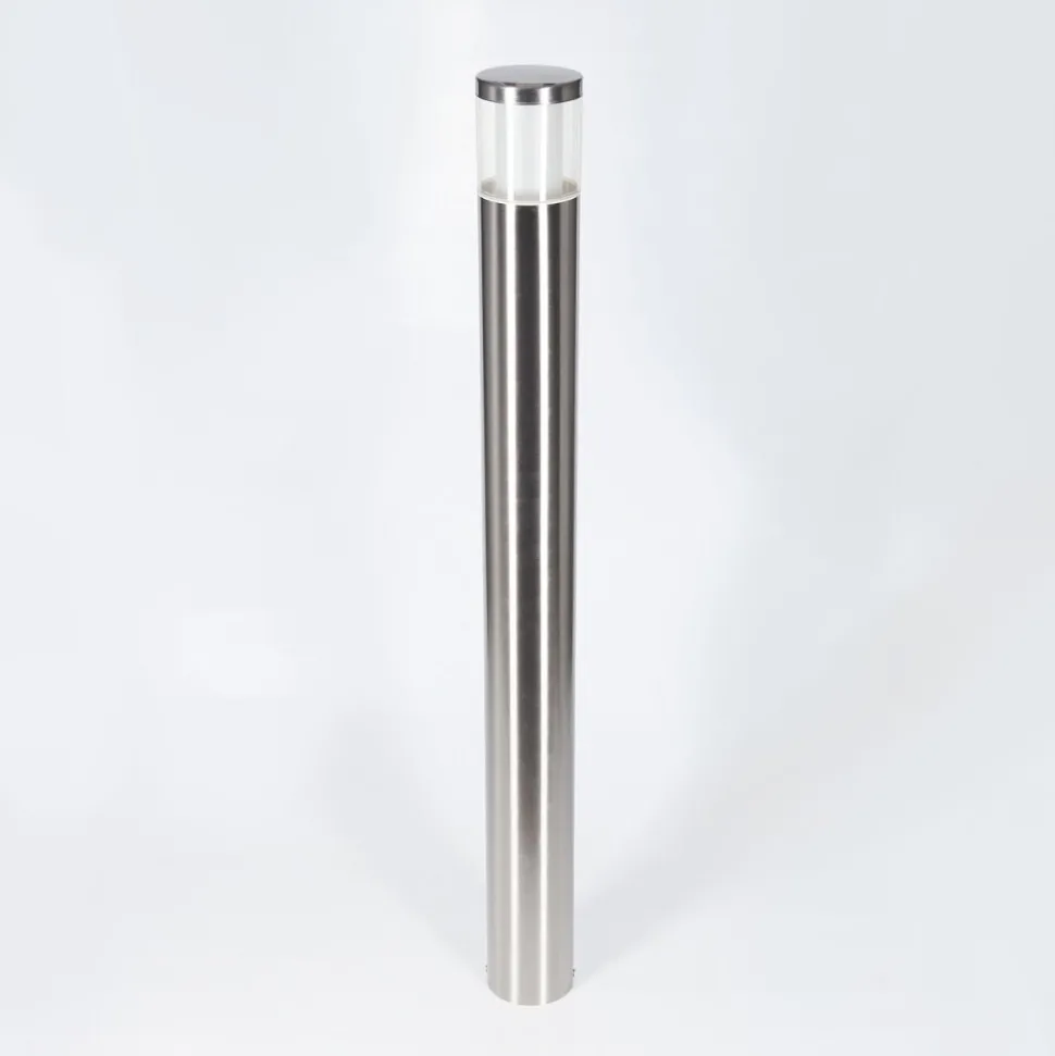 Borne Lumineuse Leon Led Nickel Mat, 1 Lumiere