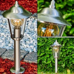 Borne Lumineuse Lerskov Acier Inoxydable, 1 Lumiere
