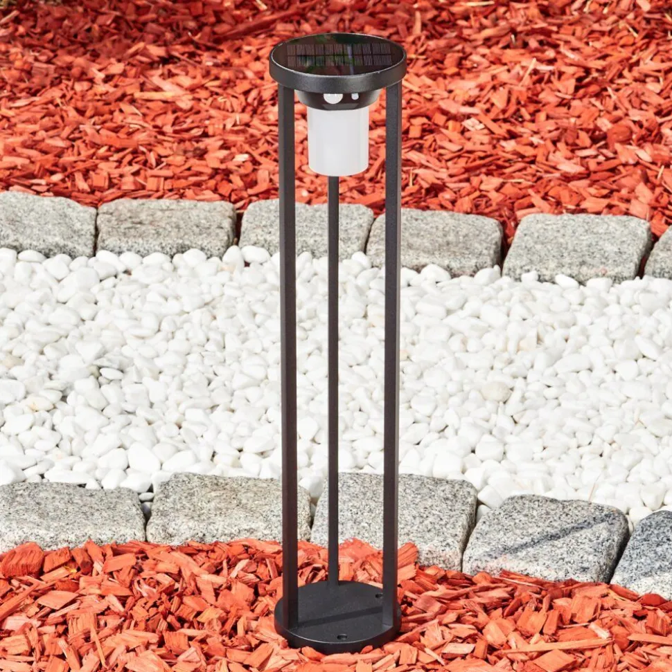 Borne Lumineuse Lokpano Led Noir, Blanc, 1 Lumiere, Detecteur De Mouvement