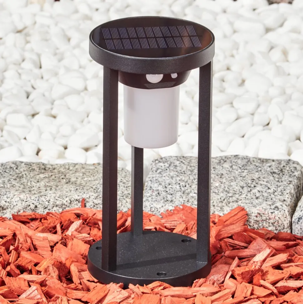 Borne Lumineuse Lokpano Led Noir, 1 Lumiere, Detecteur De Mouvement