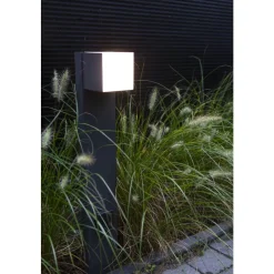 Borne Lumineuse Lutec Cuba Led Anthracite, 1 Lumiere