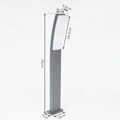 Borne Lumineuse Maseru Led Anthracite, 1 Lumiere