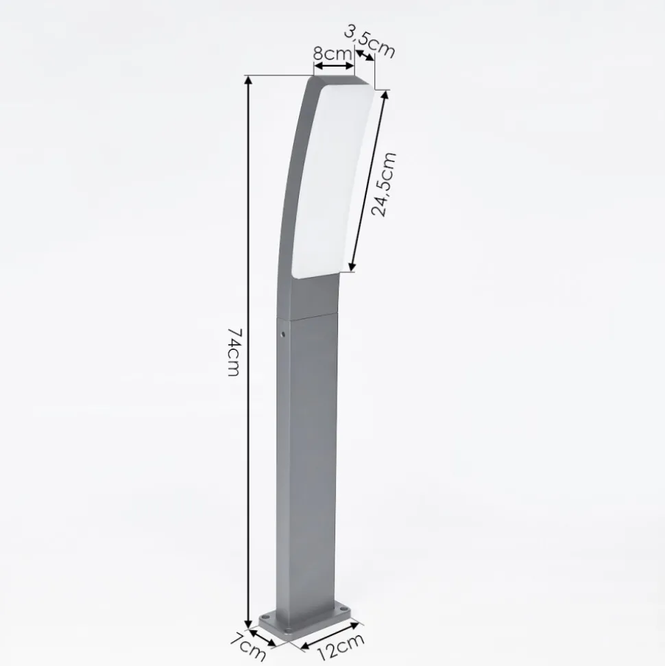 Borne Lumineuse Maseru Led Anthracite, 1 Lumiere