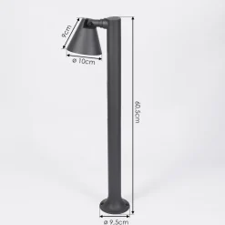 Borne Lumineuse Milond Anthracite, 1 Lumiere
