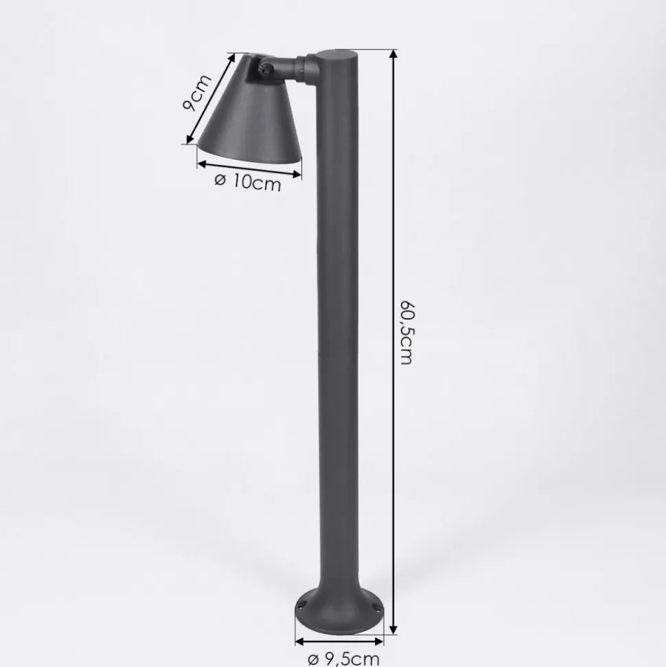 Borne Lumineuse Milond Anthracite, 1 Lumiere