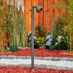 Borne Lumineuse Milond Anthracite, 1 Lumiere
