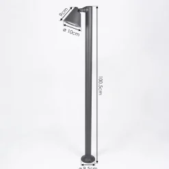 Borne Lumineuse Milond Anthracite, 1 Lumiere