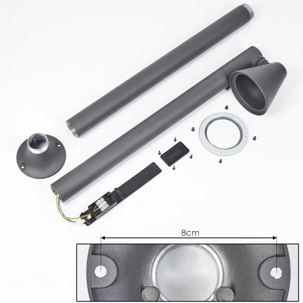 Borne Lumineuse Milond Anthracite, 1 Lumiere