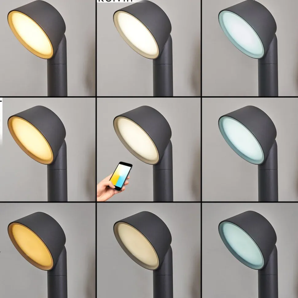 Borne Lumineuse Moroni Led Anthracite, 1 Lumiere
