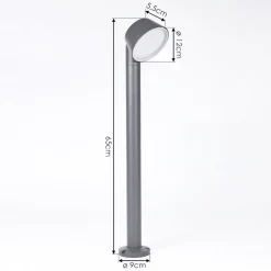 Borne Lumineuse Moroni Led Anthracite, 1 Lumiere