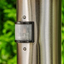 Borne Lumineuse Mulo Acier Inoxydable, 1 Lumiere, Detecteur De Mouvement