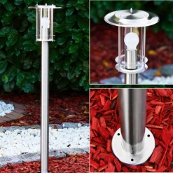 Borne Lumineuse Mulo Acier Inoxydable, 1 Lumiere